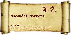 Muraközi Norbert névjegykártya