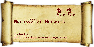 Muraközi Norbert névjegykártya