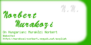 norbert murakozi business card