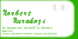 norbert murakozi business card